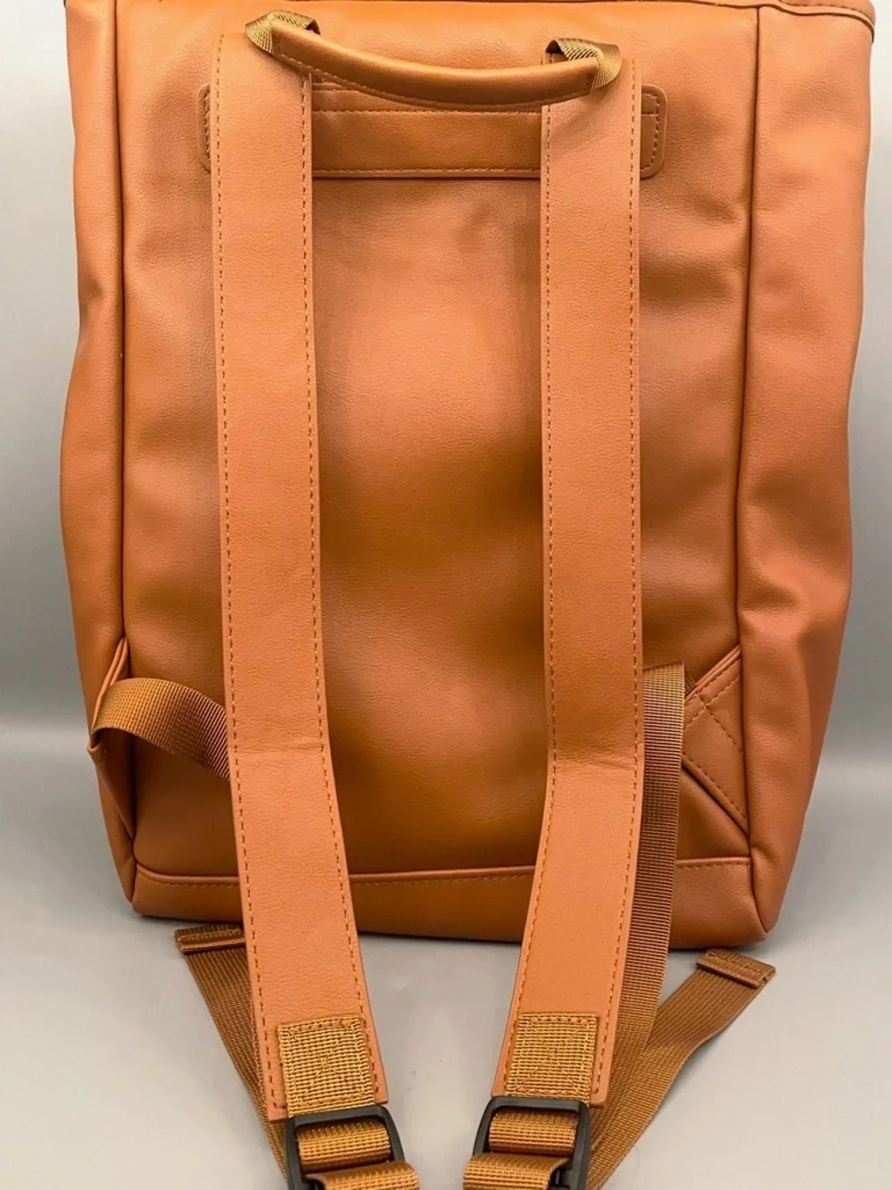 Kah&Kee Leather Laptop Backpack Diaper Bag Brown Travel Doctor Teacher Computer